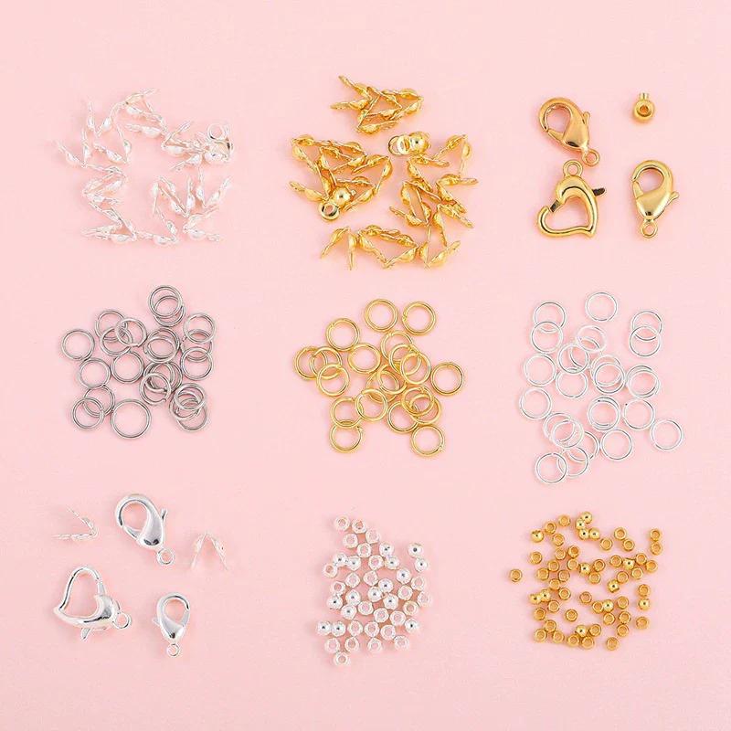 14K Gold Jewelry Accessories With Geometric Style Electroplated Beaded Extended Chain And Lobster Clasp For Diy Bracelet And Necklace - Image 3