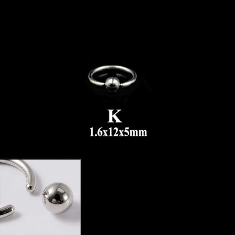 316L Stainless Steel Round Clip Ball Multipurpose Ring Earrings Ear Bone Ring Unisex Simple Style - Image 16
