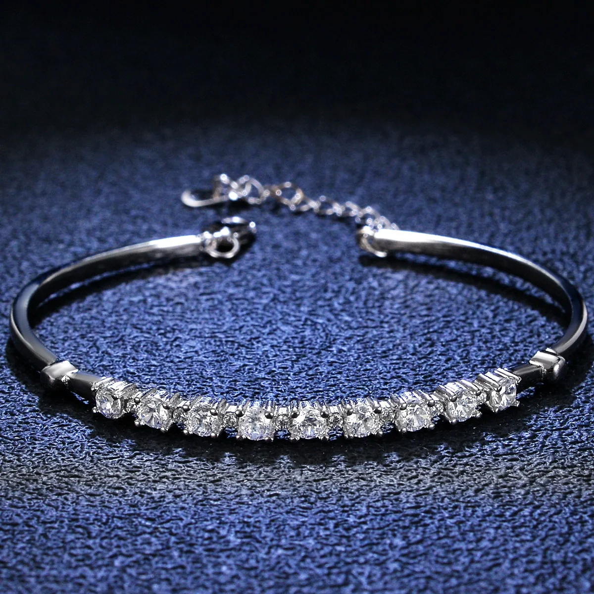 925 Silver Natural Style Moissanite Women's Bracelet - Image 2
