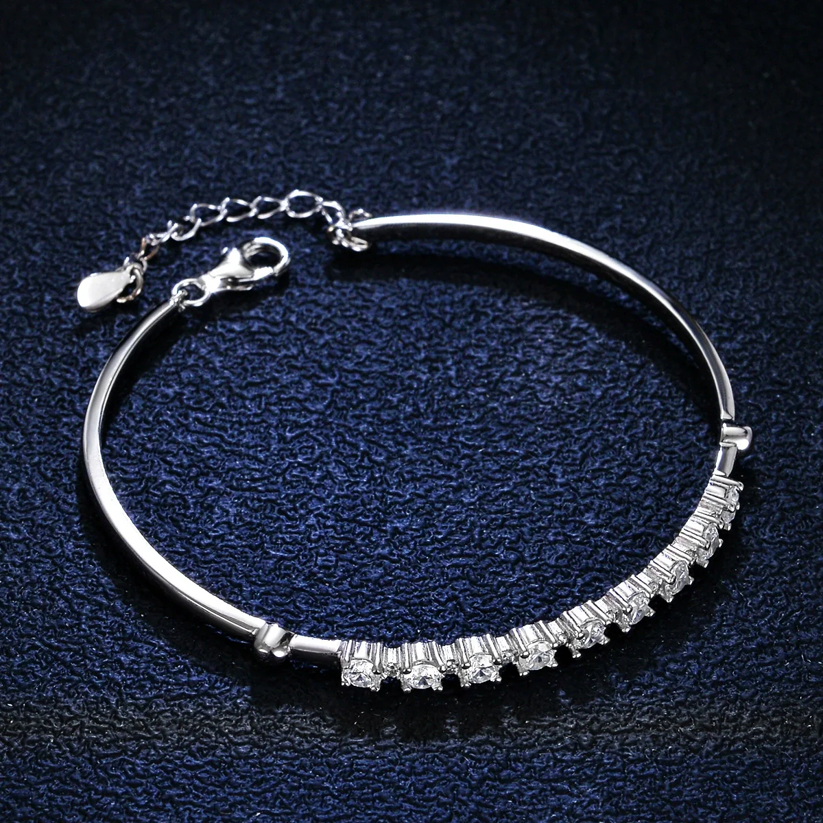 925 Silver Natural Style Moissanite Women's Bracelet - Image 3