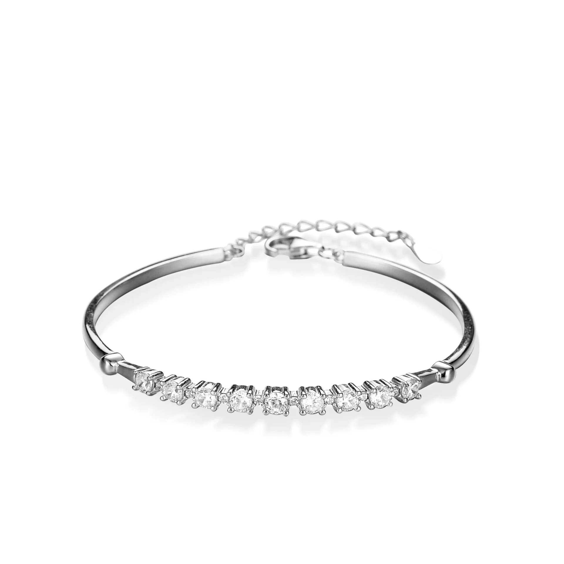 925 Silver Natural Style Moissanite Women's Bracelet - Image 5