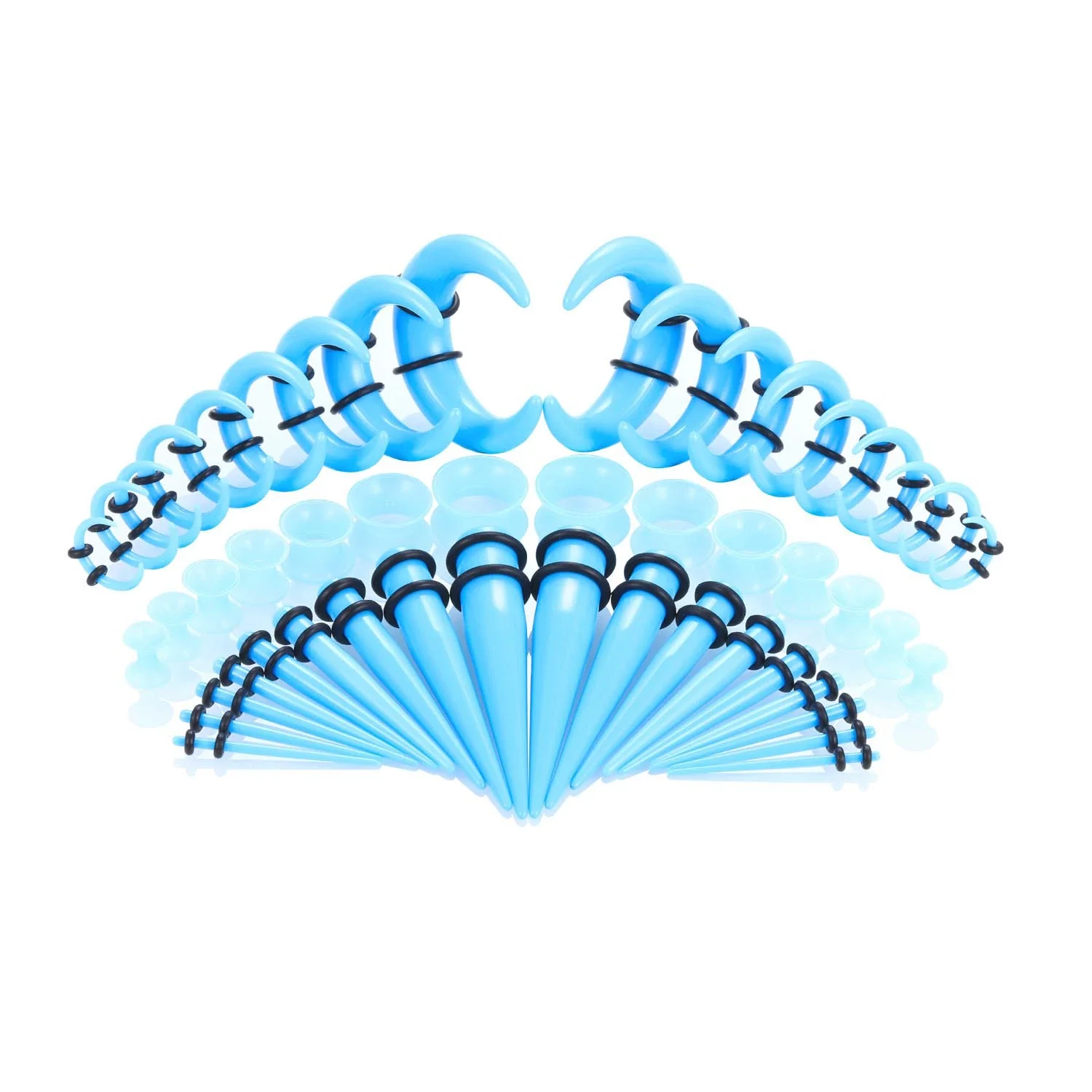 Acrylic Geometric Polishing Hip Hop Ear Horn Set Jewelry - Image 7
