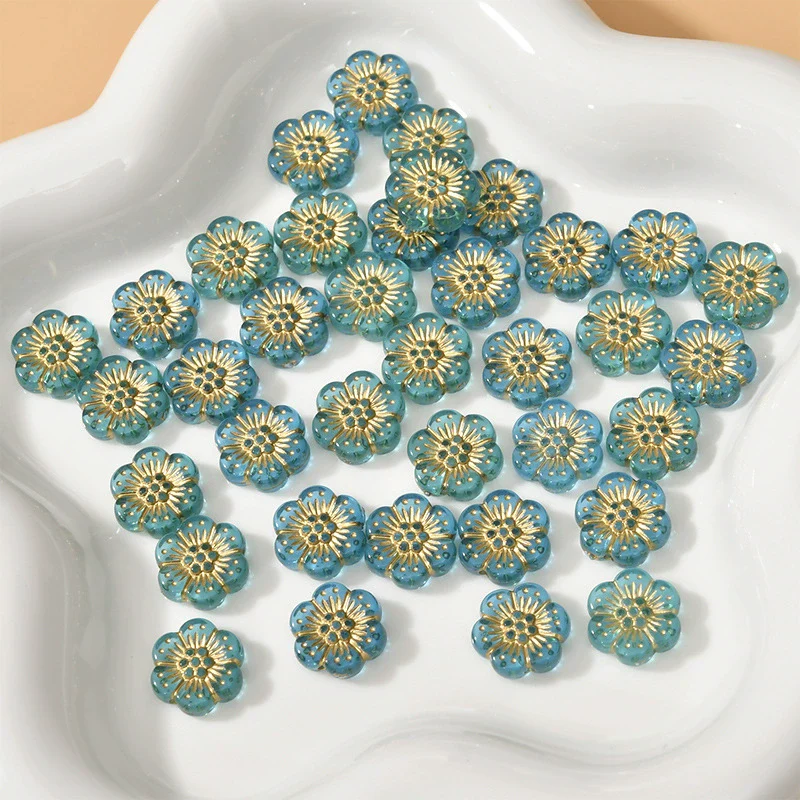 Acrylic Gold Edge Bronzing Flower Jewelry Accessories - Image 10