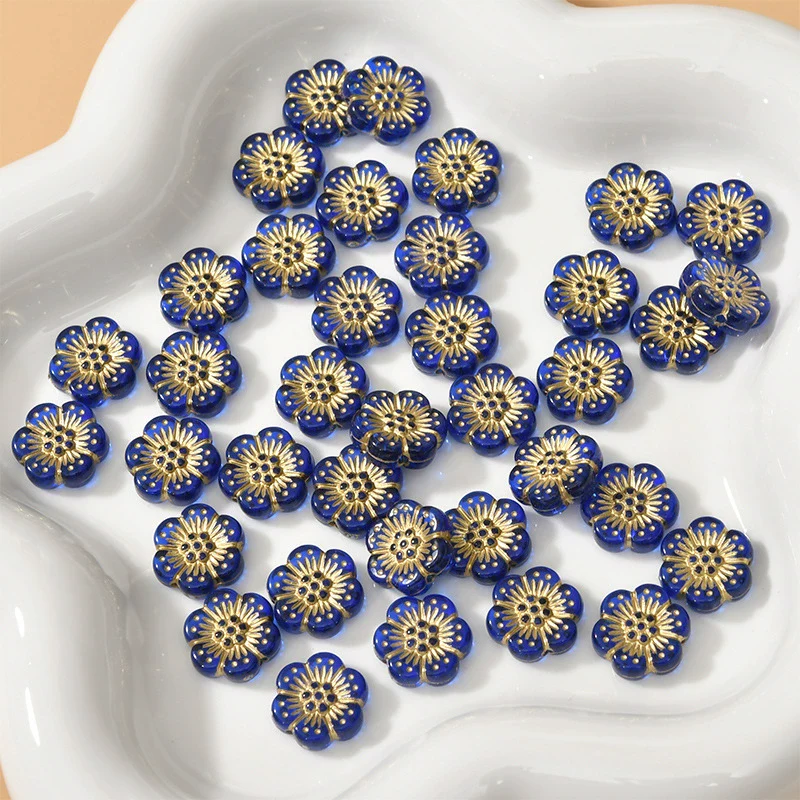 Acrylic Gold Edge Bronzing Flower Jewelry Accessories - Image 13