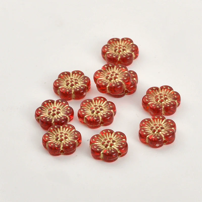 Acrylic Gold Edge Bronzing Flower Jewelry Accessories - Image 15