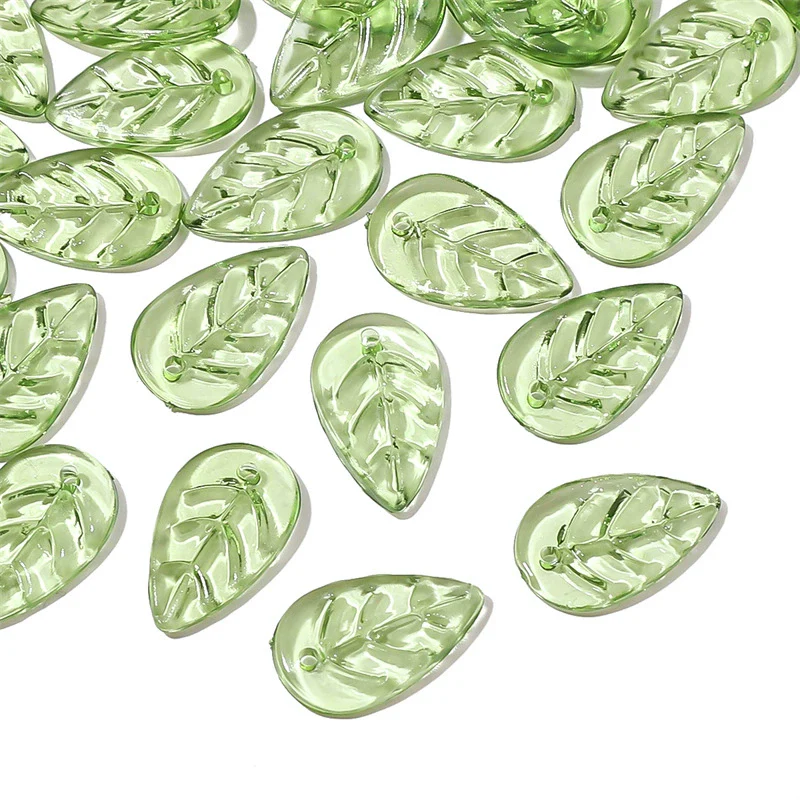 Acrylic Handmade Jewelry Accessories Tree Leaves Shaped Beaded Necklace Bracelet Earrings Loose Beads - Image 18