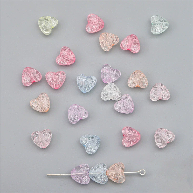 Acrylic Heart Shaped Beads For Handmade Jewelry Bracelet Earrings Accessories - Image 14