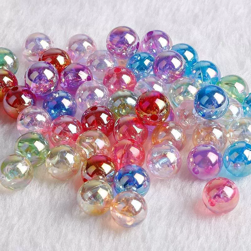 Acrylic Round Beads Handmade Diy Earrings And Bracelet Loose Bead Accessories - Image 18