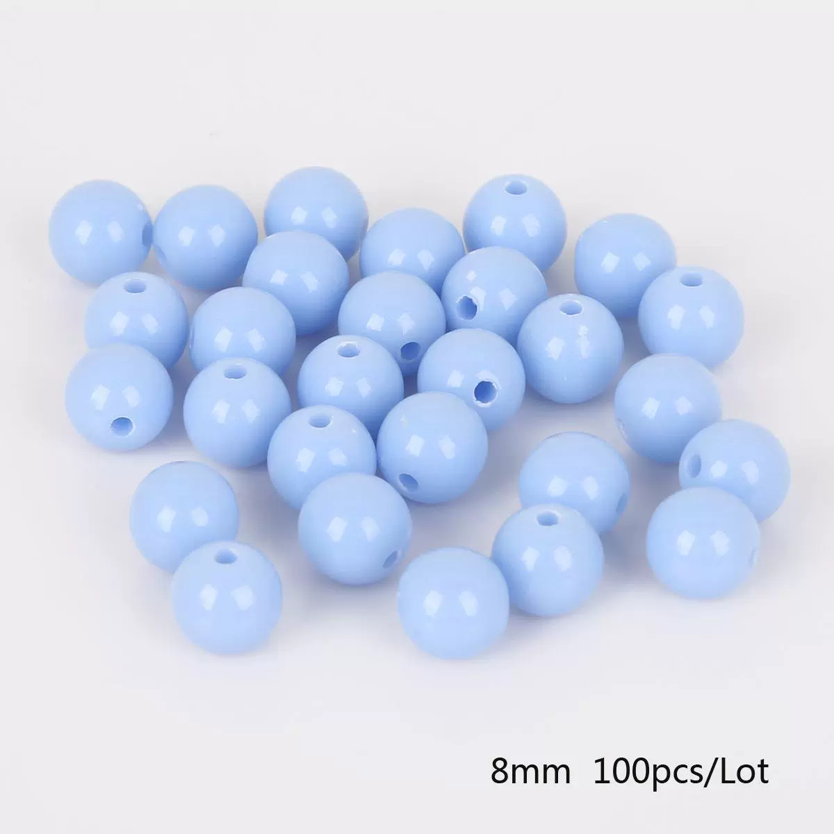 Acrylic Solid Beads Handmade Mobile Phone Chain Necklace Accessories - Image 3