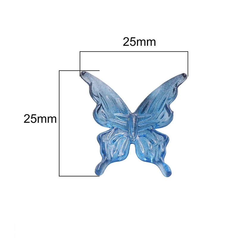Acrylic Transparent Twocolor Gradient Butterfly Handmade Necklace Pendant Material Accessories - Image 3