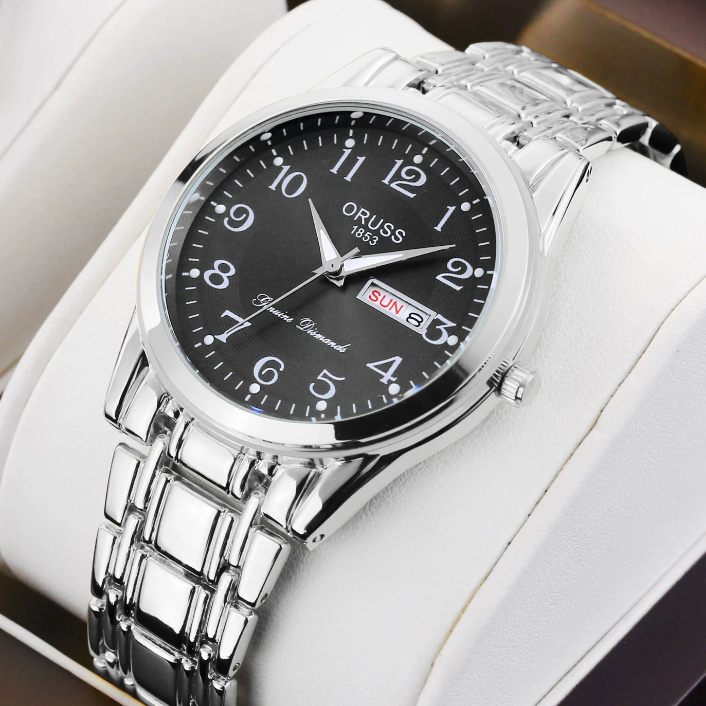 Adult Watch Alloy Case And Strap Round Dial Digital Quartz Luminous Waterproof - Image 10
