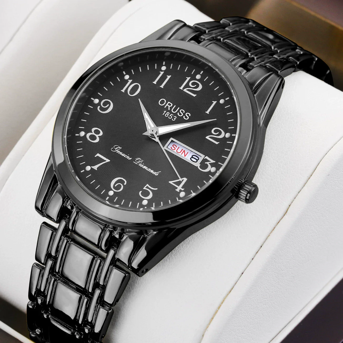 Adult Watch Alloy Case And Strap Round Dial Digital Quartz Luminous Waterproof - Image 11