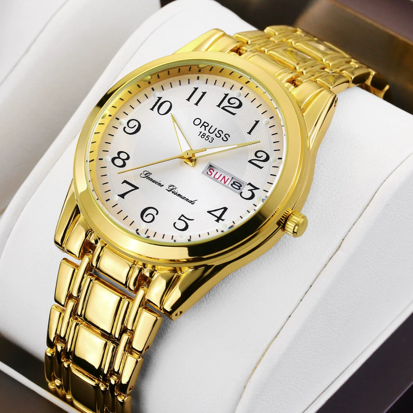 Adult Watch Alloy Case And Strap Round Dial Digital Quartz Luminous Waterproof - Image 6
