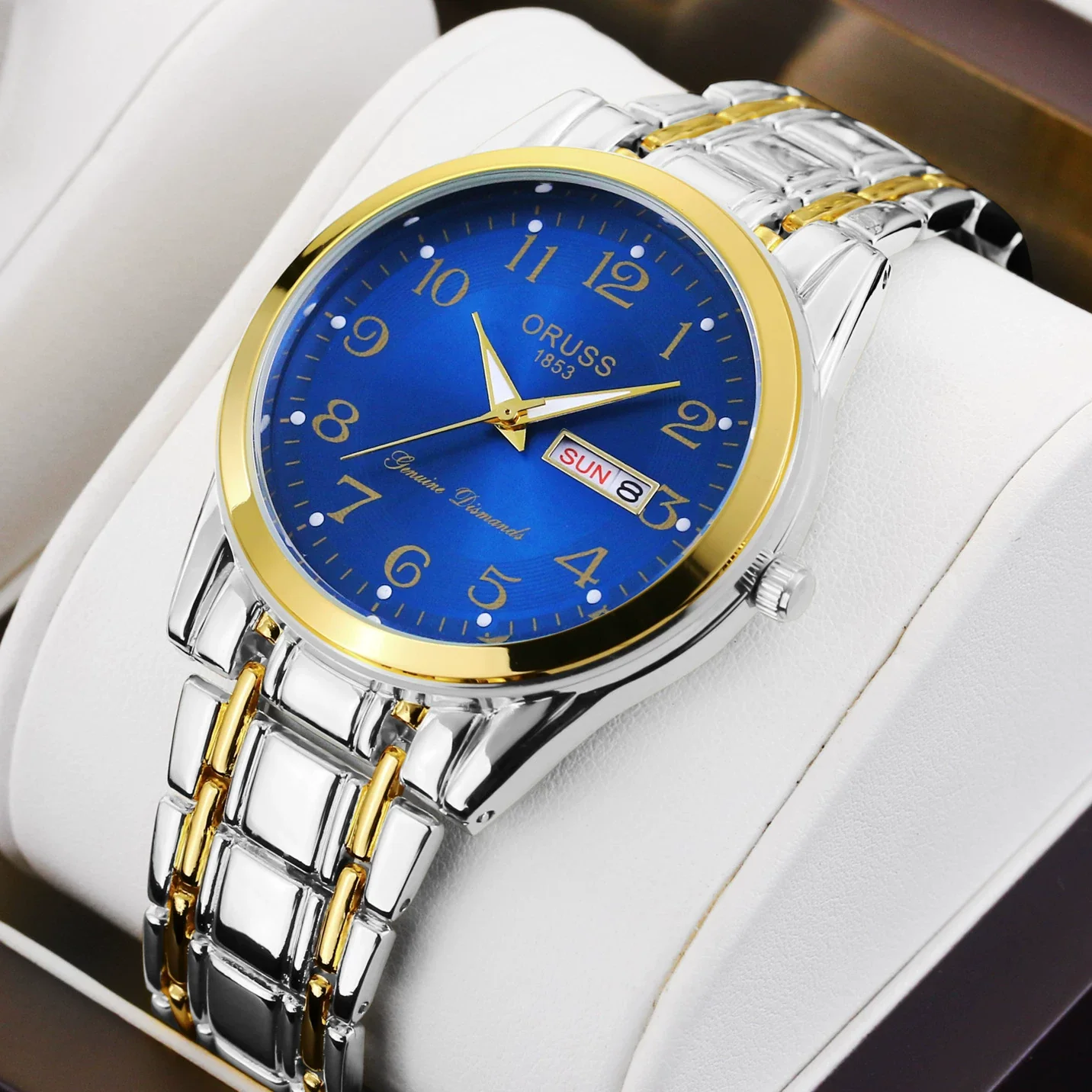 Adult Watch Alloy Case And Strap Round Dial Digital Quartz Luminous Waterproof - Image 8