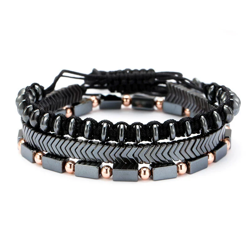 Allmatch Elephant Beaded Elastic Bracelet Black Gallstone Alloy Handmade Unisex Animal Zodiac Pattern - Image 15
