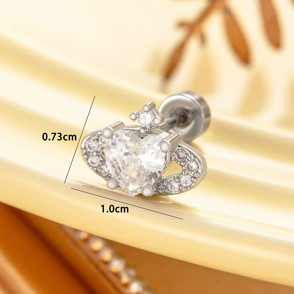 Allmatch Heartshaped Copper Electroplated Girls' Earrings - Image 2