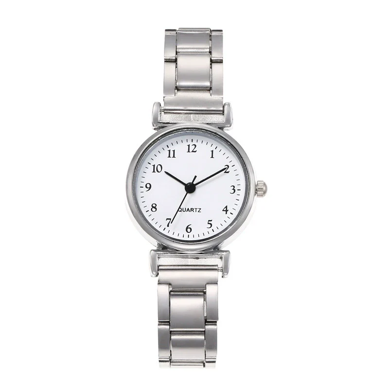 Allmatch Quartz Watch Alloy Case Steel Strip Strap Stainless Steel Clasp Round Dial Small Fresh Style - Image 6