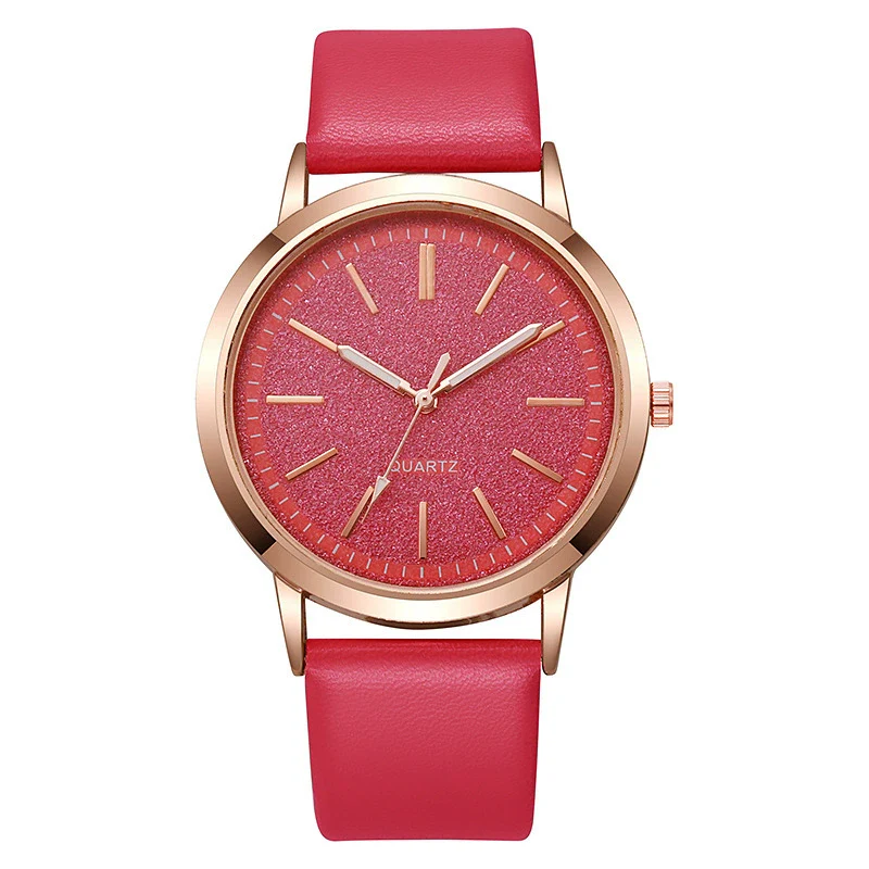 Alloy And Imitation Leather Fashion Women's Round Dial Quartz Watch - Image 10