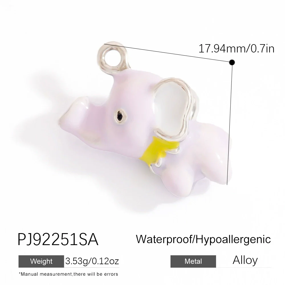 Alloy Animal Elephant Dolphin Pendant Jewelry Accessories Handmade With Electroplating Small Fresh And Cute Style - Image 15