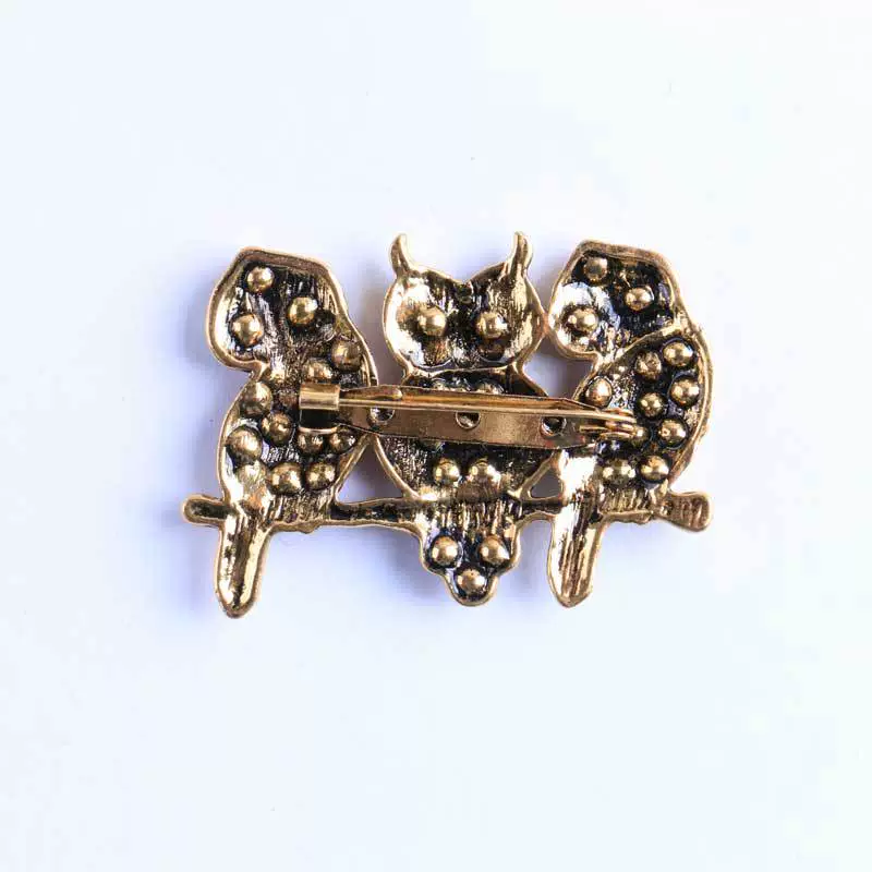 Alloy Animal Owl Fashion Brooch Electroplated For Clothing Accessories Unisex And Men's - Image 4