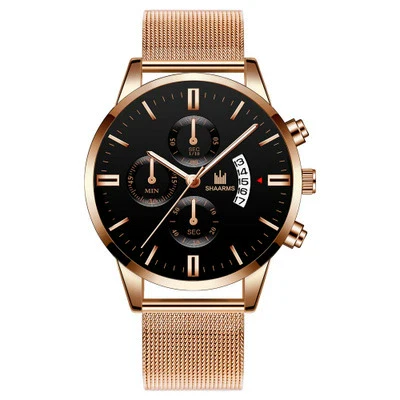 Alloy Band And Case Men's Casual Business Round Dial Scale Quartz Watch - Image 12