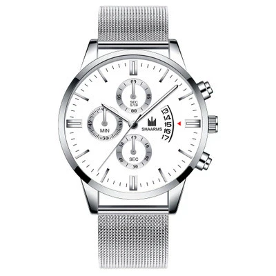 Alloy Band And Case Men's Casual Business Round Dial Scale Quartz Watch - Image 13