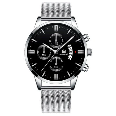 Alloy Band And Case Men's Casual Business Round Dial Scale Quartz Watch - Image 14