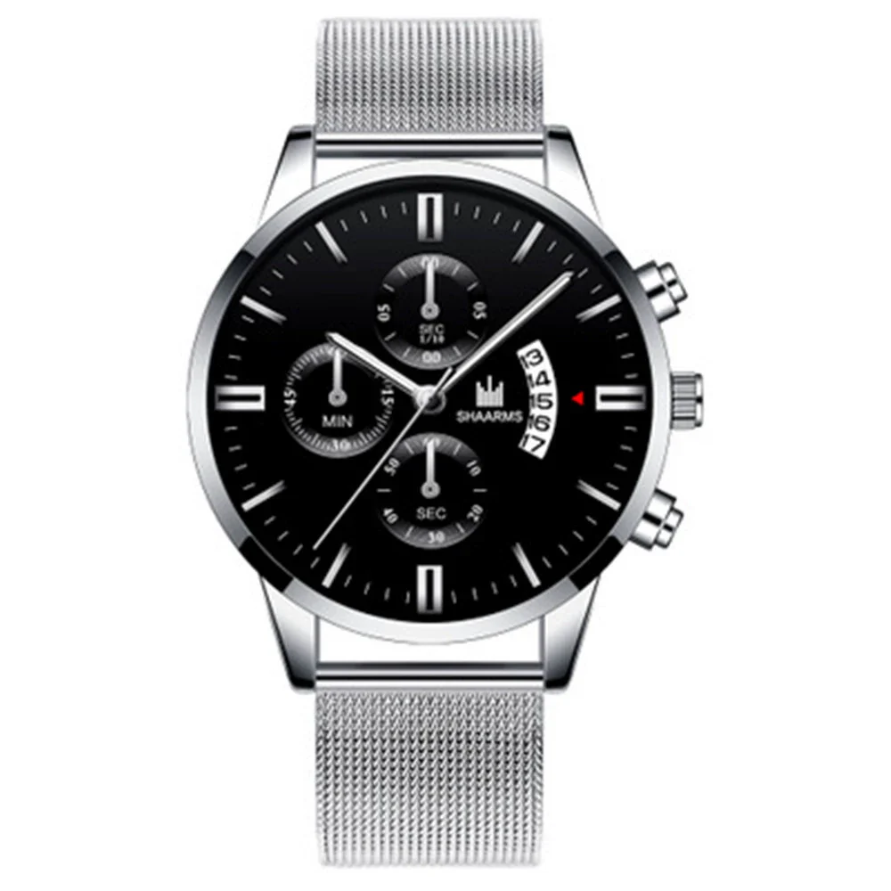Alloy Band And Case Men's Casual Business Round Dial Scale Quartz Watch - Image 3