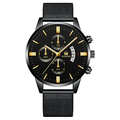 Alloy Band And Case Men's Casual Business Round Dial Scale Quartz Watch - Image 5