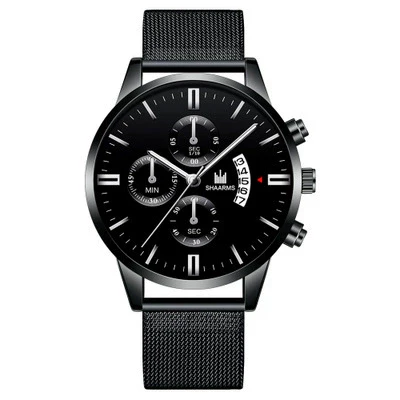 Alloy Band And Case Men's Casual Business Round Dial Scale Quartz Watch - Image 7