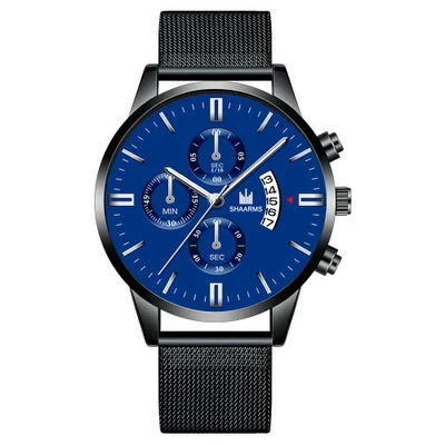Alloy Band And Case Men's Casual Business Round Dial Scale Quartz Watch - Image 8