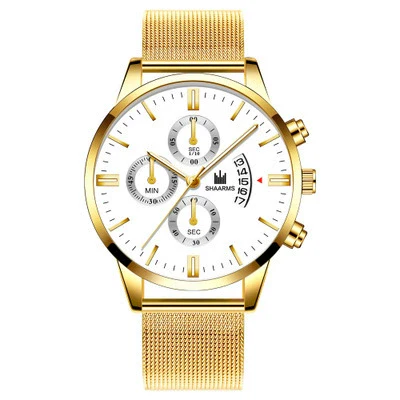 Alloy Band And Case Men's Casual Business Round Dial Scale Quartz Watch - Image 9
