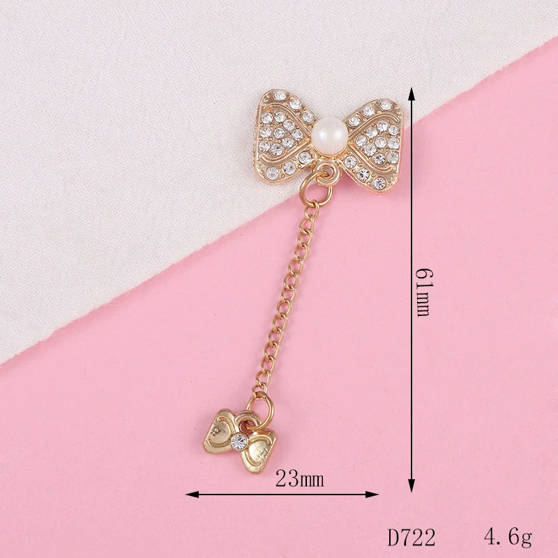 Alloy Bow Tie Pattern Mobile Phone Case Tassel Pendant Jewelry Accessories Electroplating - Image 10