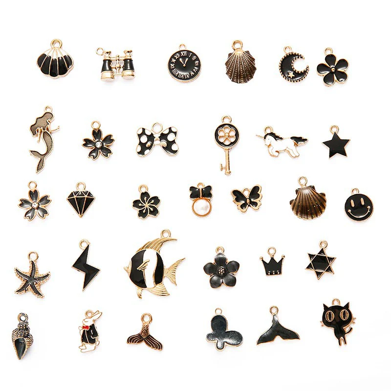 Alloy Cartoon Dripping Oil Handmade Pendant Earrings Jewelry Mobile Phone Shell Accessories Wholesale - Image 11