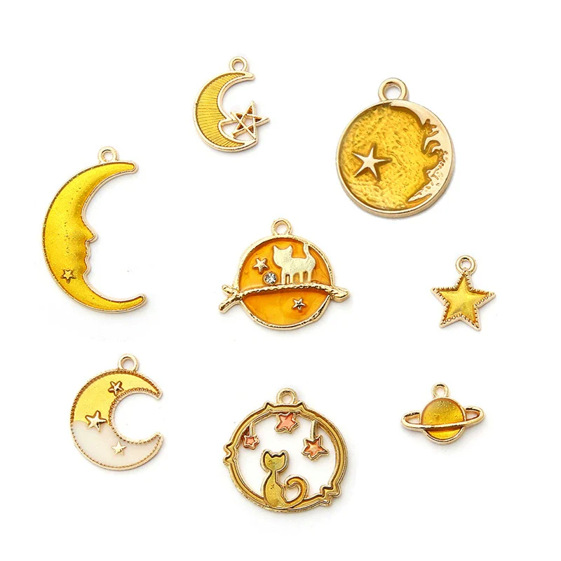 Alloy Cartoon Dripping Oil Handmade Pendant Earrings Jewelry Mobile Phone Shell Accessories Wholesale - Image 13