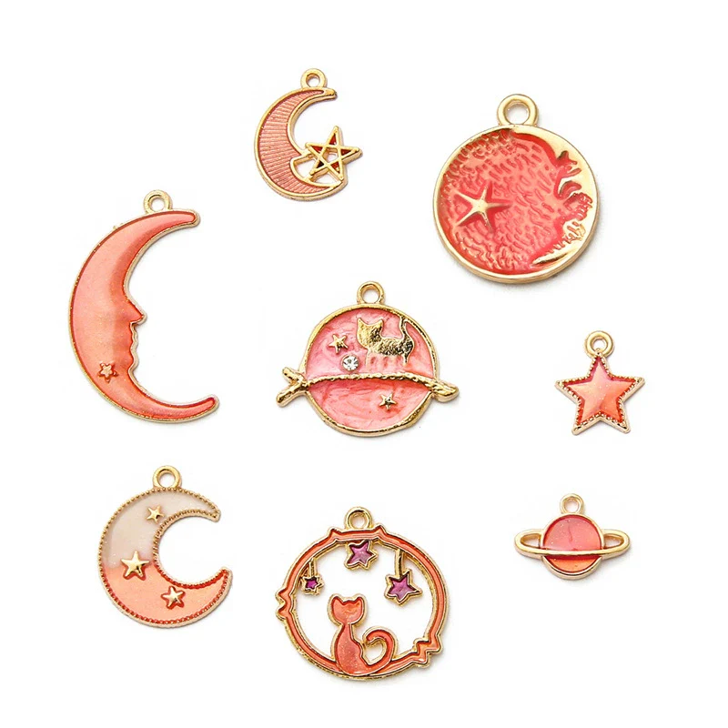Alloy Cartoon Dripping Oil Handmade Pendant Earrings Jewelry Mobile Phone Shell Accessories Wholesale - Image 14