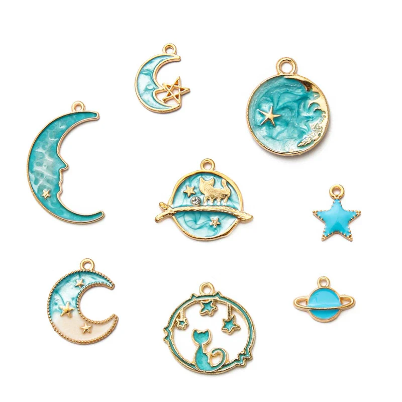 Alloy Cartoon Dripping Oil Handmade Pendant Earrings Jewelry Mobile Phone Shell Accessories Wholesale - Image 16
