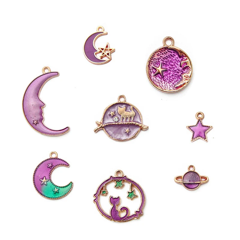 Alloy Cartoon Dripping Oil Handmade Pendant Earrings Jewelry Mobile Phone Shell Accessories Wholesale - Image 18