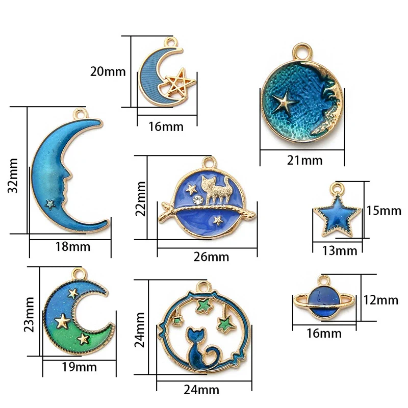 Alloy Cartoon Dripping Oil Handmade Pendant Earrings Jewelry Mobile Phone Shell Accessories Wholesale - Image 2