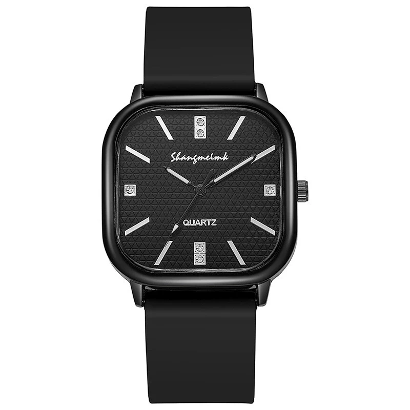 Alloy Case Silicone Strap Square Antique Electronic Quartz Unisex Watch - Image 7