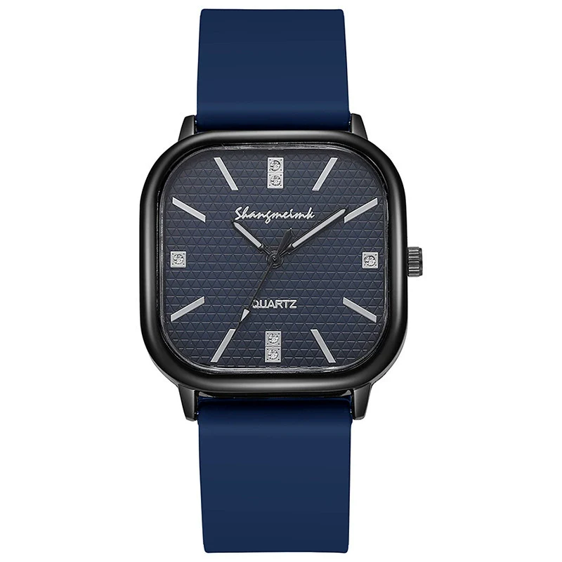 Alloy Case Silicone Strap Square Antique Electronic Quartz Unisex Watch - Image 9