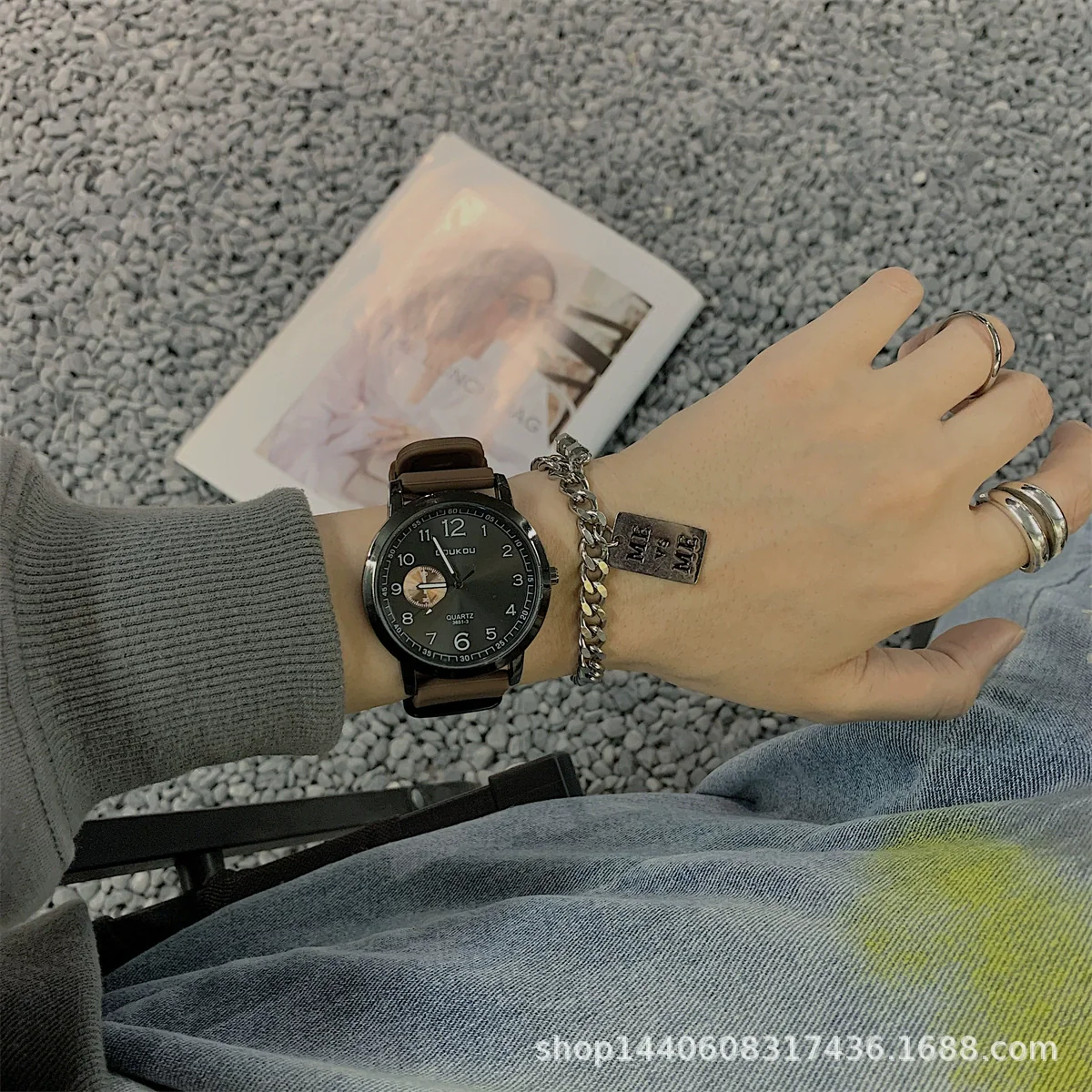 Alloy Casual Sports Watch For Teenager Students Waterproof Quartz Large Dial Leisure Style - Image 6