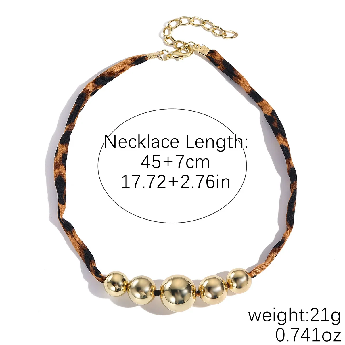 Alloy Clavicle Chain With Heart Shape Pendant Electroplated Leopard Print For Women - Image 12