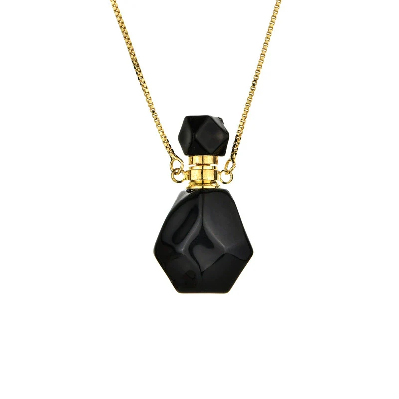 Alloy Crystal Flameshaped Perfume Bottle Pendant Necklace With Box Chain For Women Environmentally Friendly - Image 3