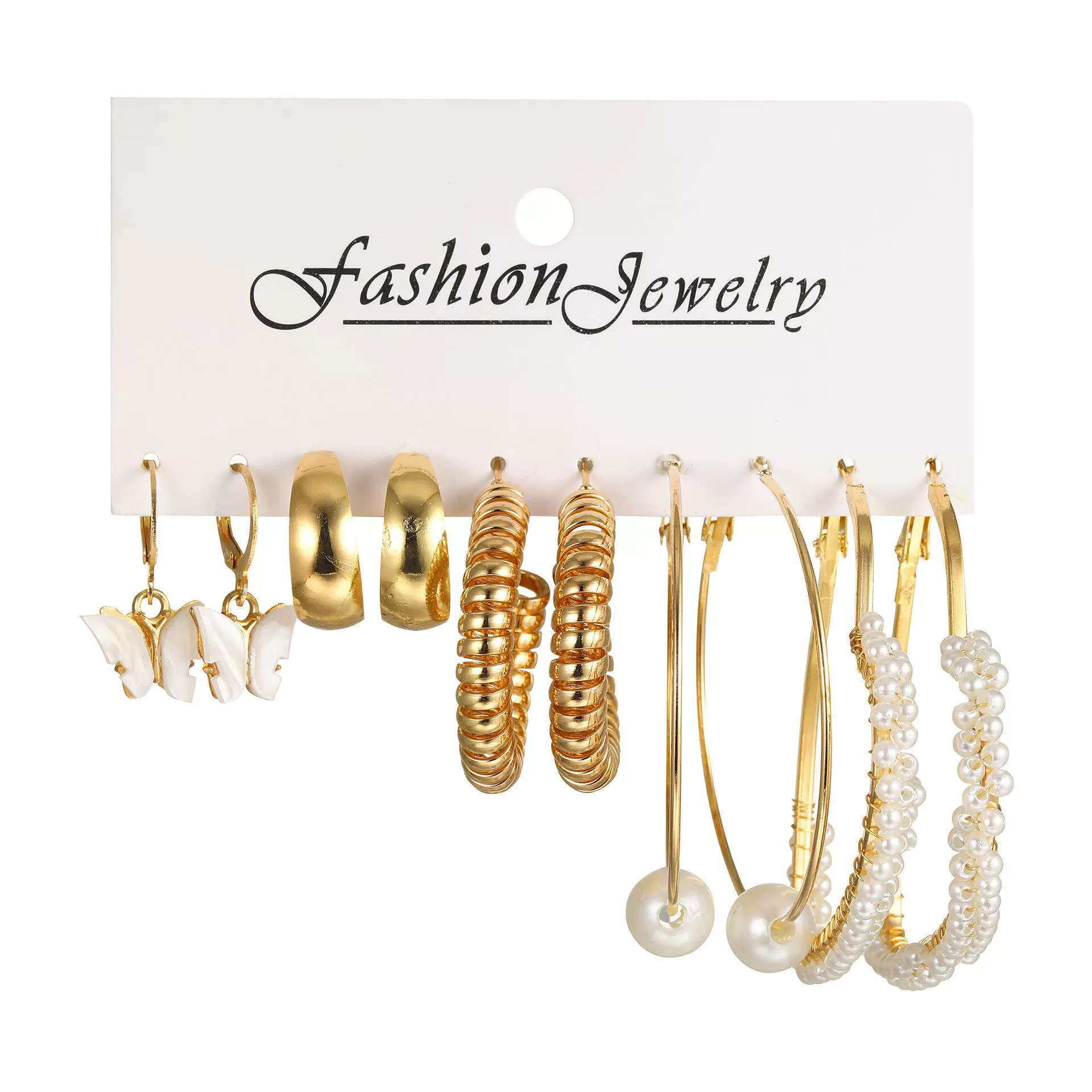 Alloy Cshaped Love Butterfly Ear Clips With Pearls Featuring Heart Geometric Animal And Zodiac Patterns - Image 5