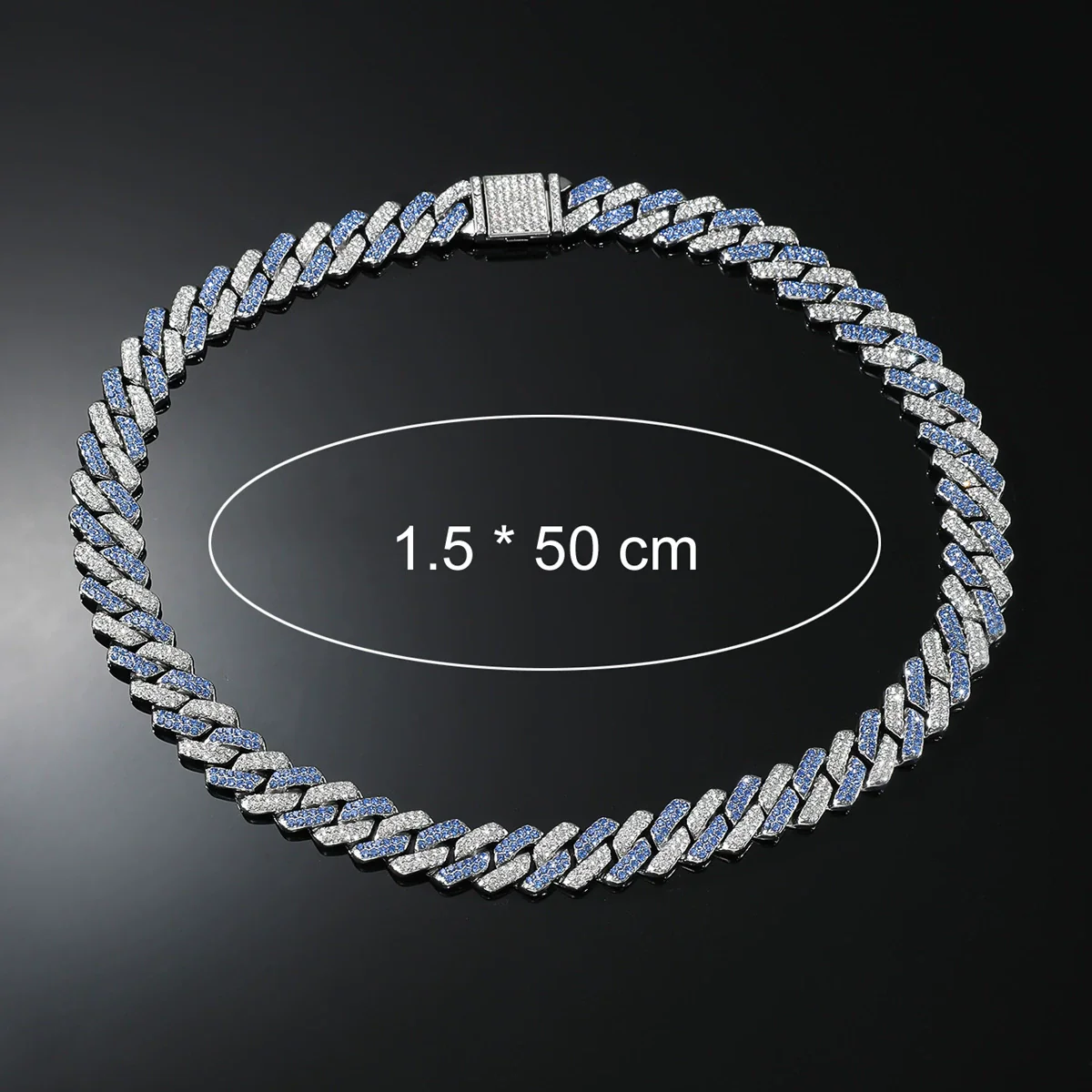 Alloy Cuban Chain Hiphop Style Jewelry With Geometric Pattern And Diamond Design - Image 5