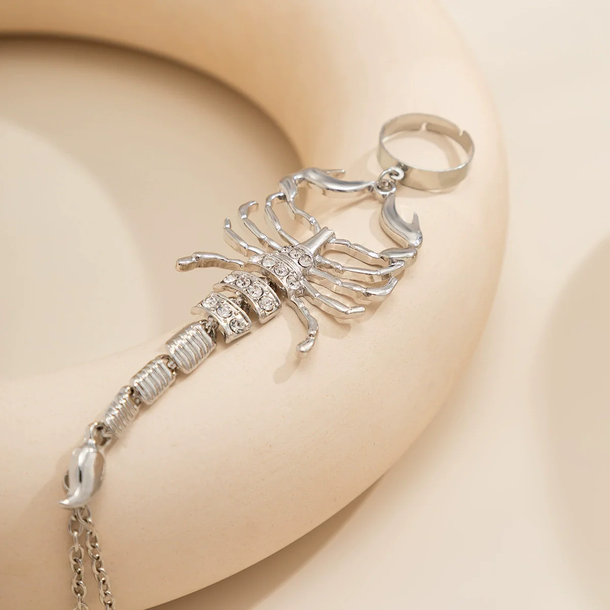 Alloy Electroplated Scorpion Zodiac Animal Threedimensional Finger Bracelet For Women - Image 4