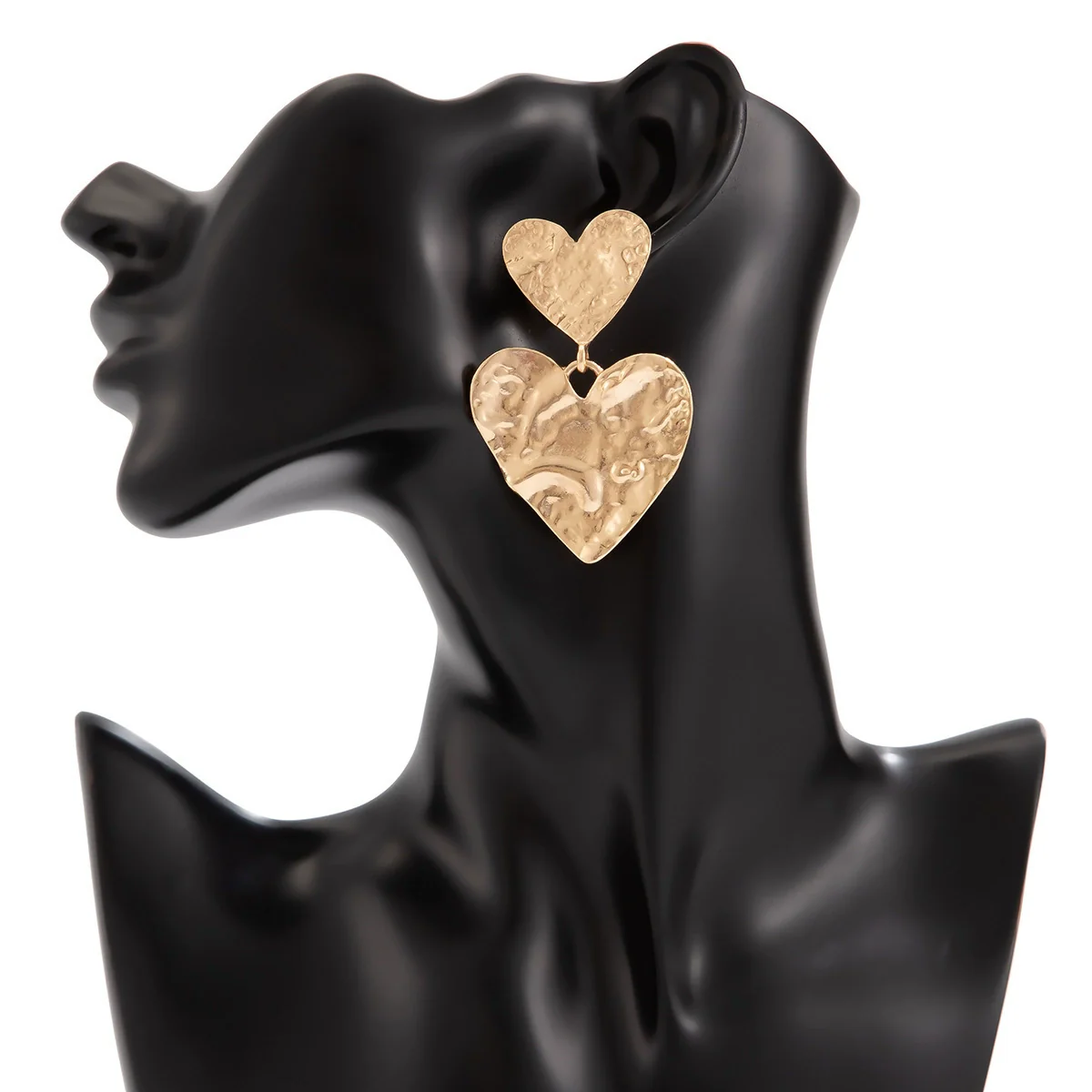 Alloy Geometric And Heart Shape Liquid Love Tassel Earrings For Women With Electroplating - Image 5