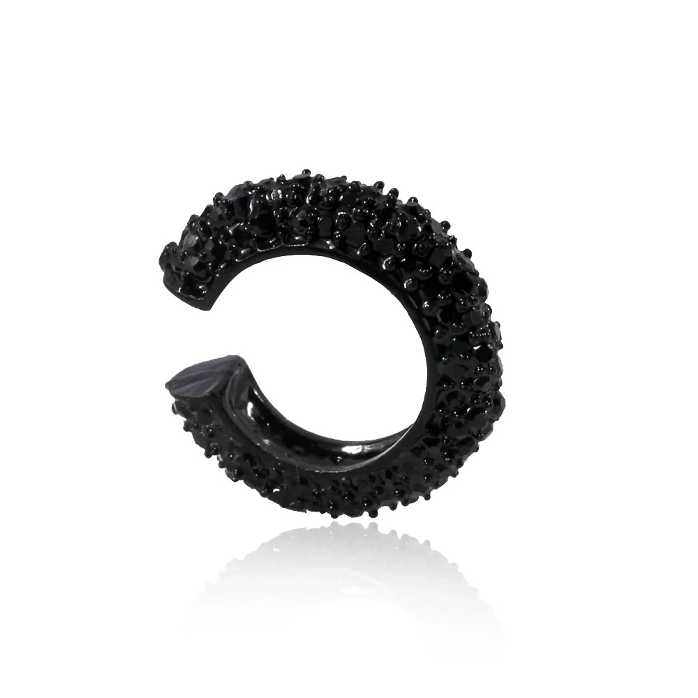 Alloy Geometric Cshaped Dot Diamond Electroplated Ear Clips Earrings - Image 8