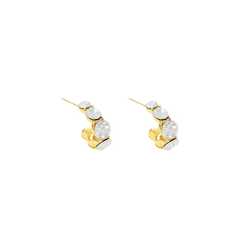 Alloy Geometric Cshaped Electroplated Earrings For Women - Image 5